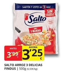 Oferta de Findus - Salto Arroz 3 Delicias por 3,25€ en Supermercados MAS