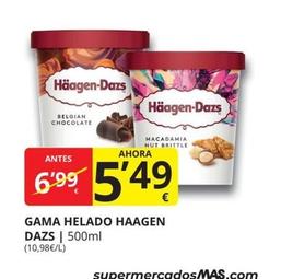 Oferta de Häagen-dazs - Gama Helado por 5,49€ en Supermercados MAS