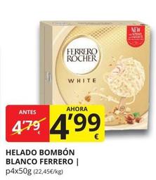 Oferta de Ferrero Rocher - Helado Bombón Blanco por 4,99€ en Supermercados MAS