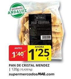Oferta de Mendez - Pan De Cristal por 1,25€ en Supermercados MAS
