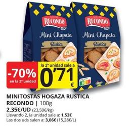 Oferta de Recondo - Minitostas Hogaza Rustica por 2,35€ en Supermercados MAS