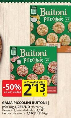 Oferta de Buitoni - Gama Piccolini por 4,25€ en Supermercados MAS