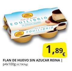 Oferta de Reina - Flan De Huevo Sin Azucar por 1,89€ en Supermercados MAS