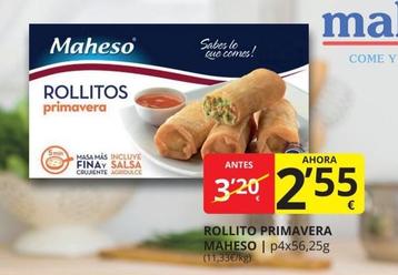 Oferta de Rollitos de primavera por 2,55€ en Supermercados MAS