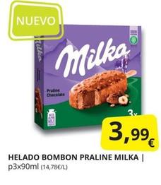 Oferta de Milka - Helado Bombon Praline por 3,99€ en Supermercados MAS