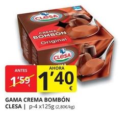 Oferta de Clesa - Gama Crema Bombón por 1,4€ en Supermercados MAS