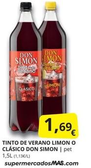 Oferta de Don Simón - Tinto De Verano Limon O Clásico por 1,69€ en Supermercados MAS