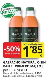 Oferta de Gazpacho por 3,69€ en Supermercados MAS