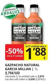 Oferta de Garcia Millan - Gazpacho Natural por 3,75€ en Supermercados MAS