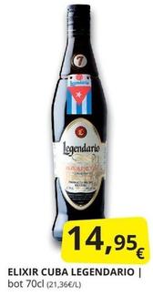 Oferta de Legendario - Elixir Cuba por 14,95€ en Supermercados MAS