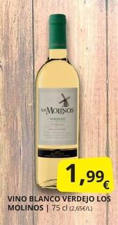 Oferta de Los Molinos - Vino Blanco Verdejo por 1,99€ en Supermercados MAS
