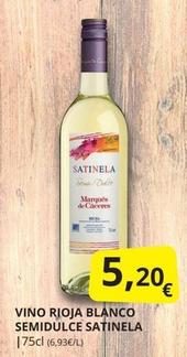 Oferta de Vino Rioja Blanco Semidulce por 5,2€ en Supermercados MAS