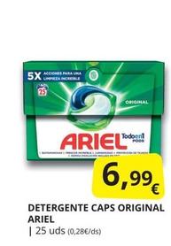 Oferta de Ariel - Detergente Caps Original por 6,99€ en Supermercados MAS