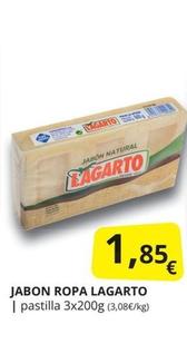 Oferta de Lagarto - Jabon Ropa por 1,85€ en Supermercados MAS
