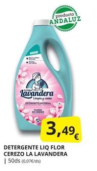 Oferta de La Lavandera - Detergente Liq Flor Cerezo  por 3,49€ en Supermercados MAS