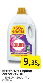 Oferta de Vanish - Detergente Liquido Colon  por 9,35€ en Supermercados MAS