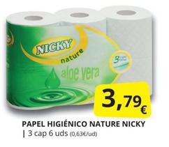 Oferta de Nicky - Papel Higiénico Nature por 3,79€ en Supermercados MAS
