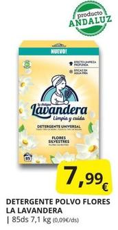 Oferta de La Lavandera - Detergente Polvo Flores  por 7,99€ en Supermercados MAS