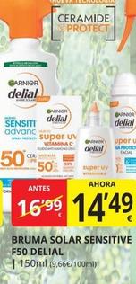 Oferta de Delial - Bruma Solar Sensitive F50 por 14,49€ en Supermercados MAS