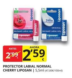 Oferta de Liposan - Protector Labial Normal Cherry por 2,59€ en Supermercados MAS