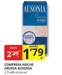 Oferta de Ausonia - Compresa Noche Gruesa por 1,79€ en Supermercados MAS