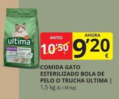 Oferta de Última - Comida Gato Esterilizado Bola De Pelo por 9,2€ en Supermercados MAS