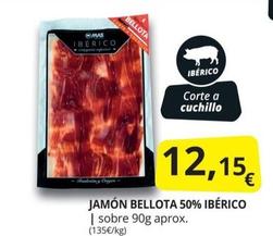 Oferta de Mas - Jamón Bellota 50% Ibérico por 12,15€ en Supermercados MAS