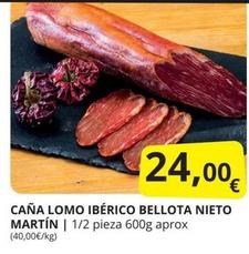 Oferta de Nieto Martín - Caña Lomo Ibérico Bellota por 24€ en Supermercados MAS