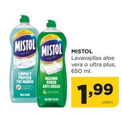 Oferta de Mistol - Lavavajillas Aloe Vera O Ultra Plus por 1,99€ en Alimerka