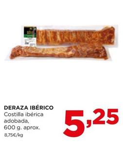 Oferta de Deraza Ibérico - Costilla Ibérica Adobada por 5,25€ en Alimerka