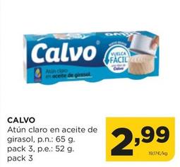 Oferta de Calvo - Atún Claro En Aceite De Girasol por 2,99€ en Alimerka