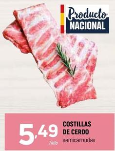 Oferta de Costillas de cerdo por 5,49€ en Coviran