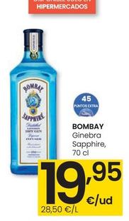Oferta de Bombay - Ginebra Saphire por 19,95€ en Eroski