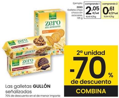 Oferta de Gullón - Zero Galleta Chips Choco Sin Azúcares por 2,05€ en Eroski