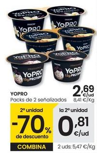Oferta de Yopro - Packs De 4 Señalizados por 2,69€ en Eroski