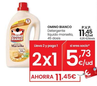 Oferta de Omino Bianco - Detergente Liquido Marsella por 11,45€ en Eroski
