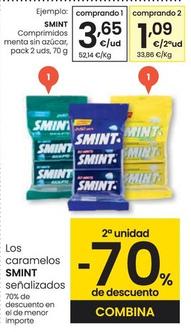 Oferta de Smint - Comprimidos Menta Sin Azúcar por 3,65€ en Eroski