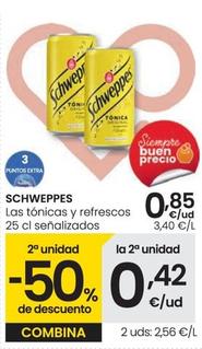 Oferta de Schweppes - Las Tonicas Y Refrescos por 0,85€ en Eroski
