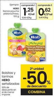 Oferta de Hero - Nanos Pouche Platano/Fresa por 1,25€ en Eroski
