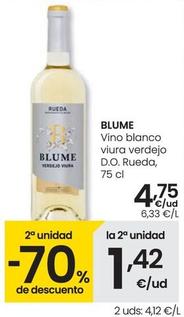 Oferta de Blume - Vino Blanco Viura Verdejo D.o. Rueda por 4,75€ en Eroski
