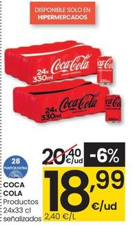 Oferta de Coca-cola - Productos 24x33 Senalizados por 18,99€ en Eroski