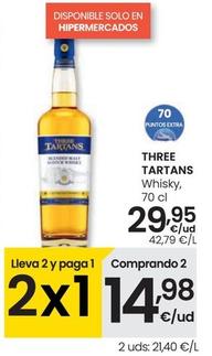 Oferta de Three Tartans - Whisky por 29,95€ en Eroski