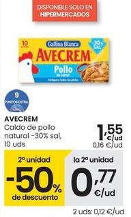 Oferta de Avecrem - Caldo De Pollo Natural-30% Sal por 1,55€ en Eroski