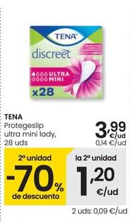 Oferta de Tena - Protegeslip Ultra Mini Lady por 3,99€ en Eroski