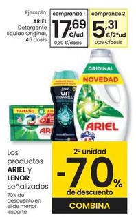 Oferta de Ariel - Detergente Liquido Original por 17,69€ en Eroski