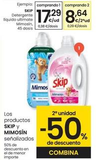 Oferta de Skip - Detergente Liquido Ultimate Mimosin por 17,29€ en Eroski