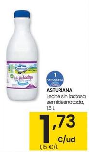 Oferta de Asturiana - Leche Sin Lactosa Semidesnatada por 1,73€ en Eroski