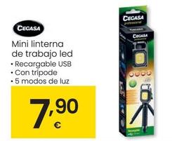 Oferta de Cegasa - Mini Linterna De Trabajo Led por 7,9€ en Eroski