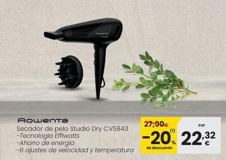 Oferta de Rowenta - Secador De Pelo Studio Dry CV5843 por 22,32€ en Eroski