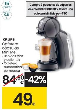 Oferta de Krups - Cafetera Capsulas Mini Me por 49€ en Eroski